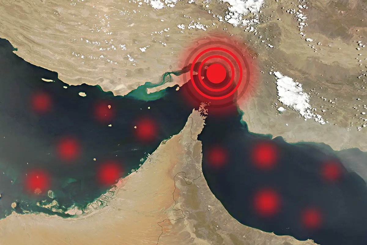 Illustration of data modeling and geopolitical strategy and risk mitigation for Scalare Advisors' Strategic Insights service